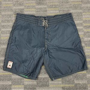 Birdwell Beach Britches Board Shorts Size 39 Blue Unlined Surfing Swimming USA